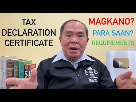 ano ang tax declaration sa tagalog|MAGKANO AT PARA SAAN BA ANG TAX DECLARATION .